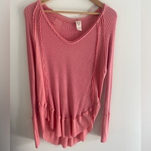 Free People peach blossom shirt